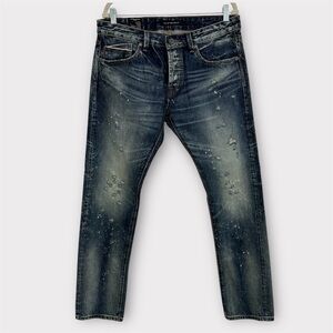 Cult Of Individuality Greaser Straight Jeans Men's 34x34 Blue Japanese Selvedge